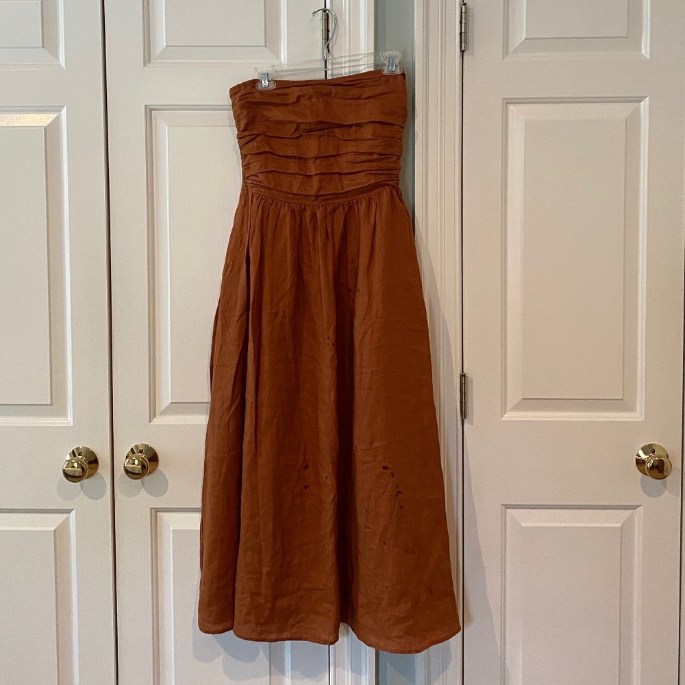 Dissh burnt orange bridesmaids dress